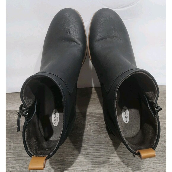 Women's Dr. Scholl's Ankle Boot Bianca Wedge Shoe Size 7 1/2 Outside Zip - Picture 4 of 6